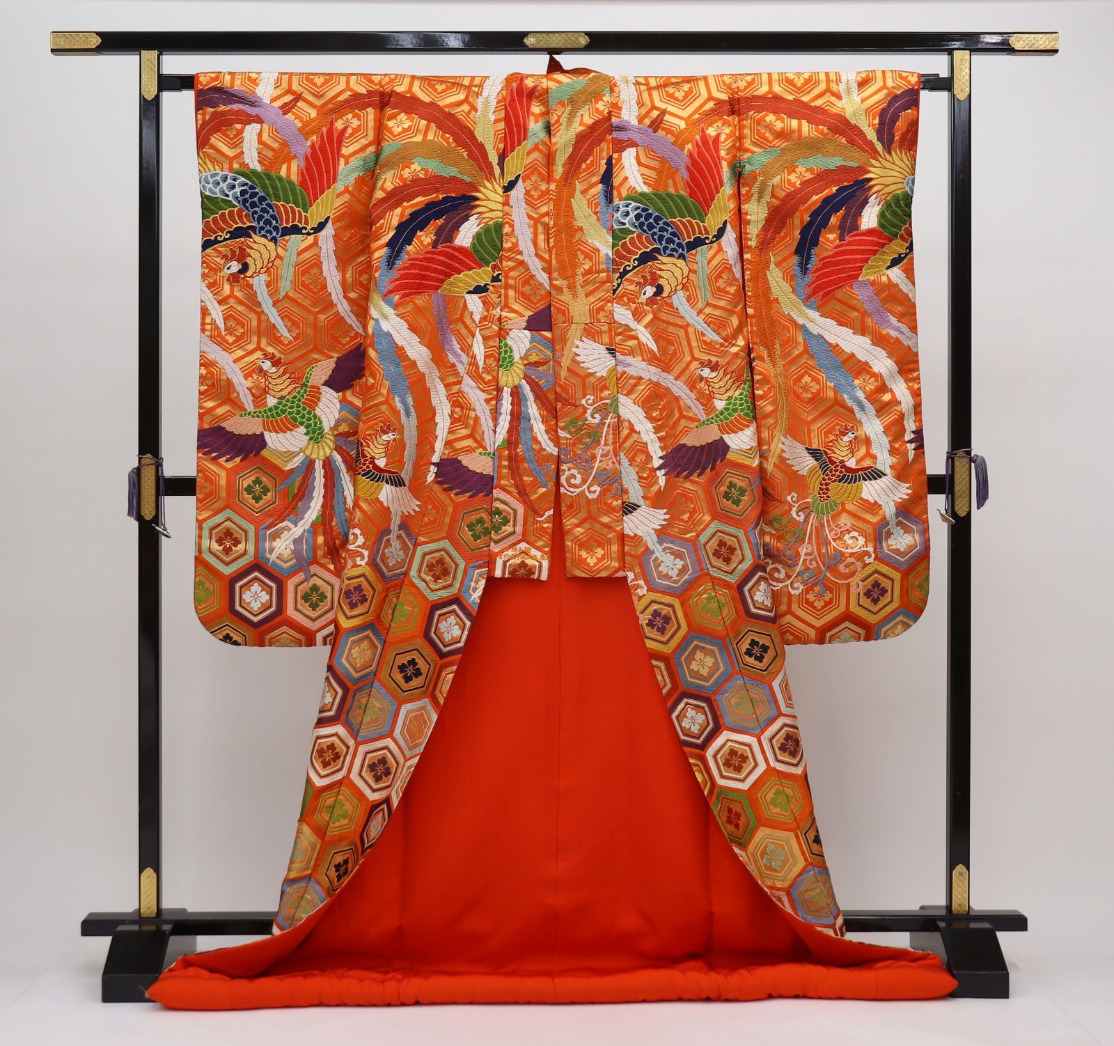 色打掛 西陣手織 鳳凰 亀甲 y 7474