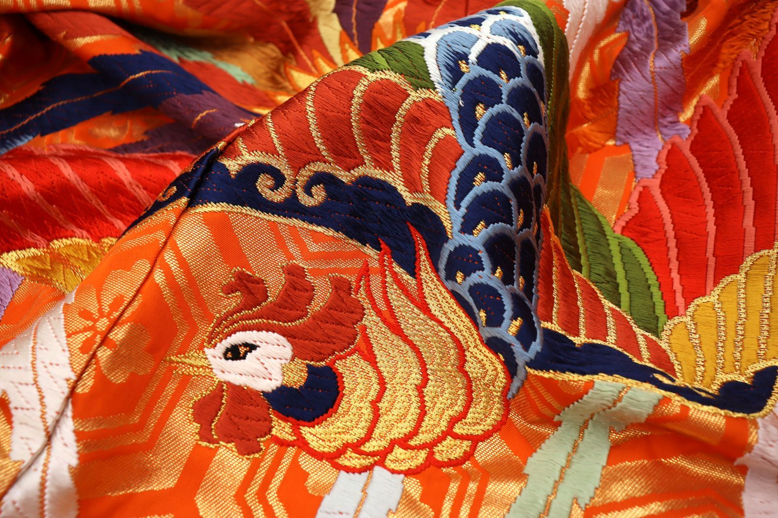  色打掛 西陣手織 鳳凰 亀甲 y 7474 白無垢 色打掛 着物