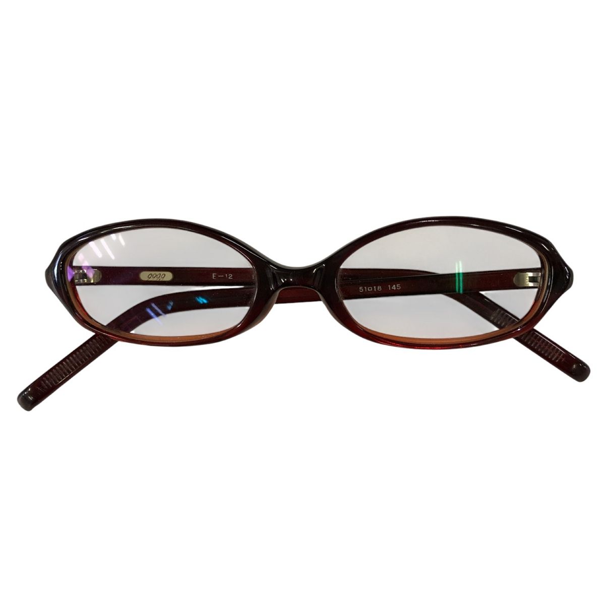 999.9 フォーナインズ モデル E-12 C.132 クリアブラウン系 メガネ 眼鏡 一般 度入り