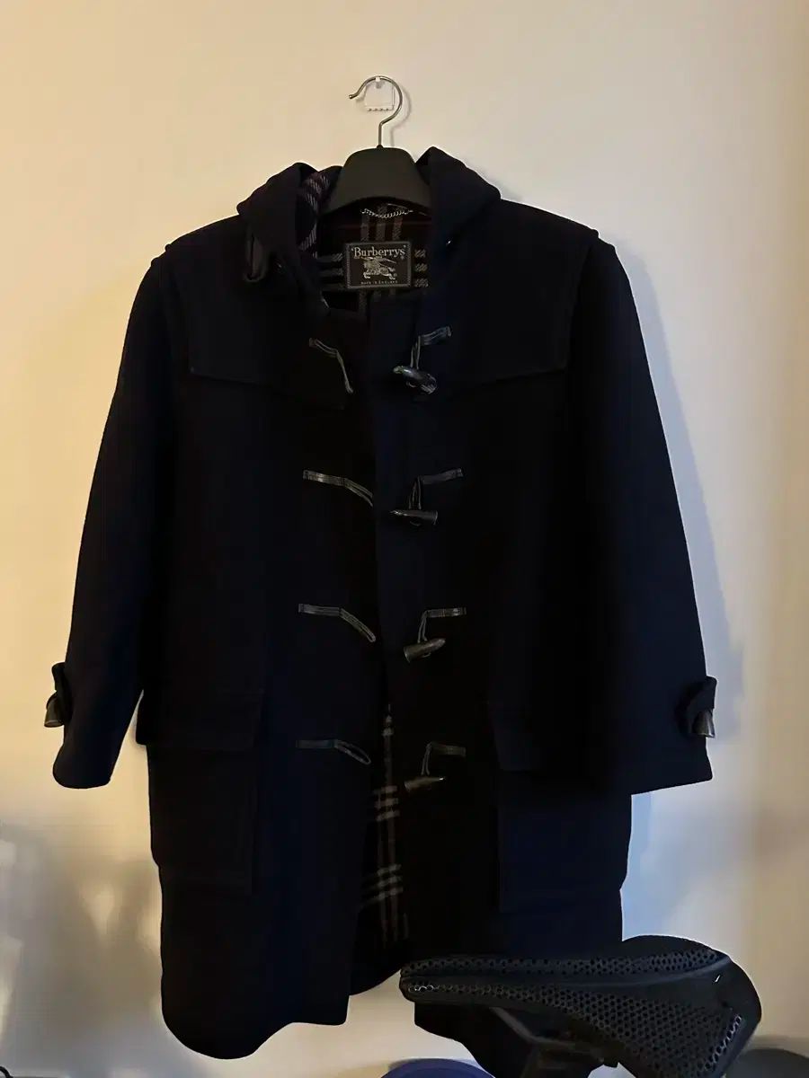 バーバリー ダッフル コート ネイビー made in England