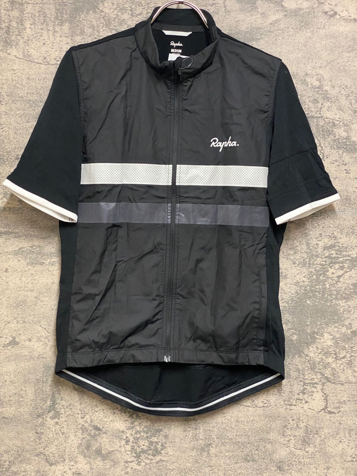 JO 326 ラファ Rapha MEN S WINDBLOCK BREVET JERSEY 半袖 サイクルジャージ 黒 M