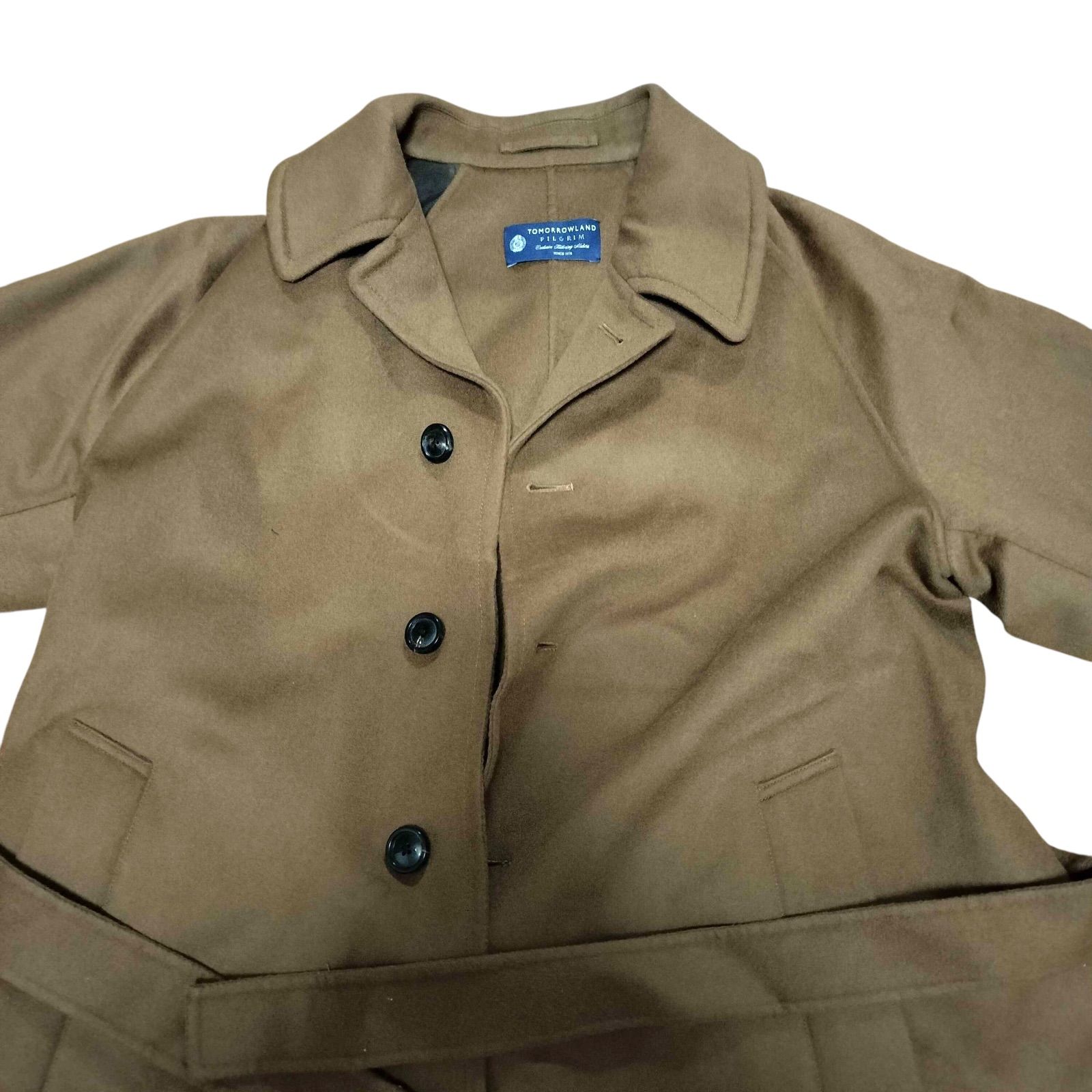 美品】TOMORROW LAND PILGRIM ウールカシミヤ ダブルフェイスバル