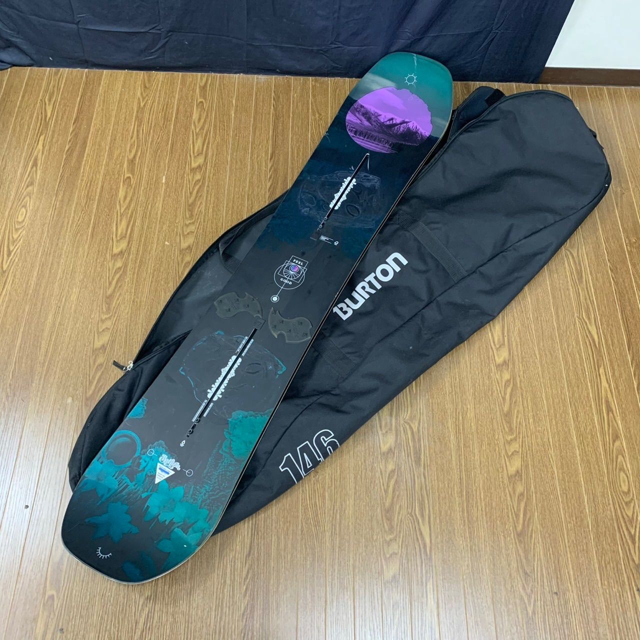 M げ交渉 BURTON バートン スノーボード FEEL GOOD 全長約142cm ウィンタースポーツ CAMBER