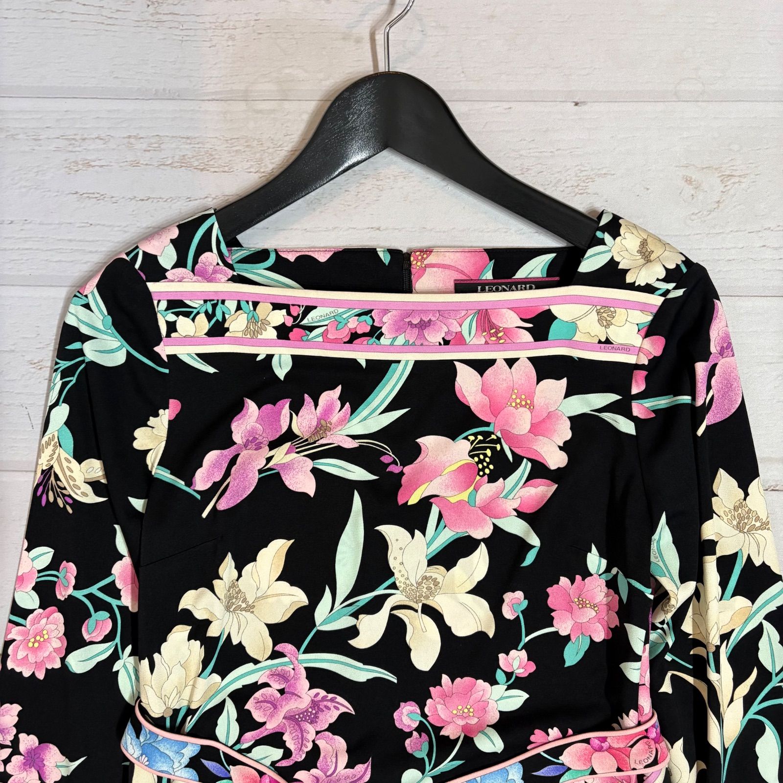 レオナール ファッション 夏物新品カンカン ワンピース♪ レオナール