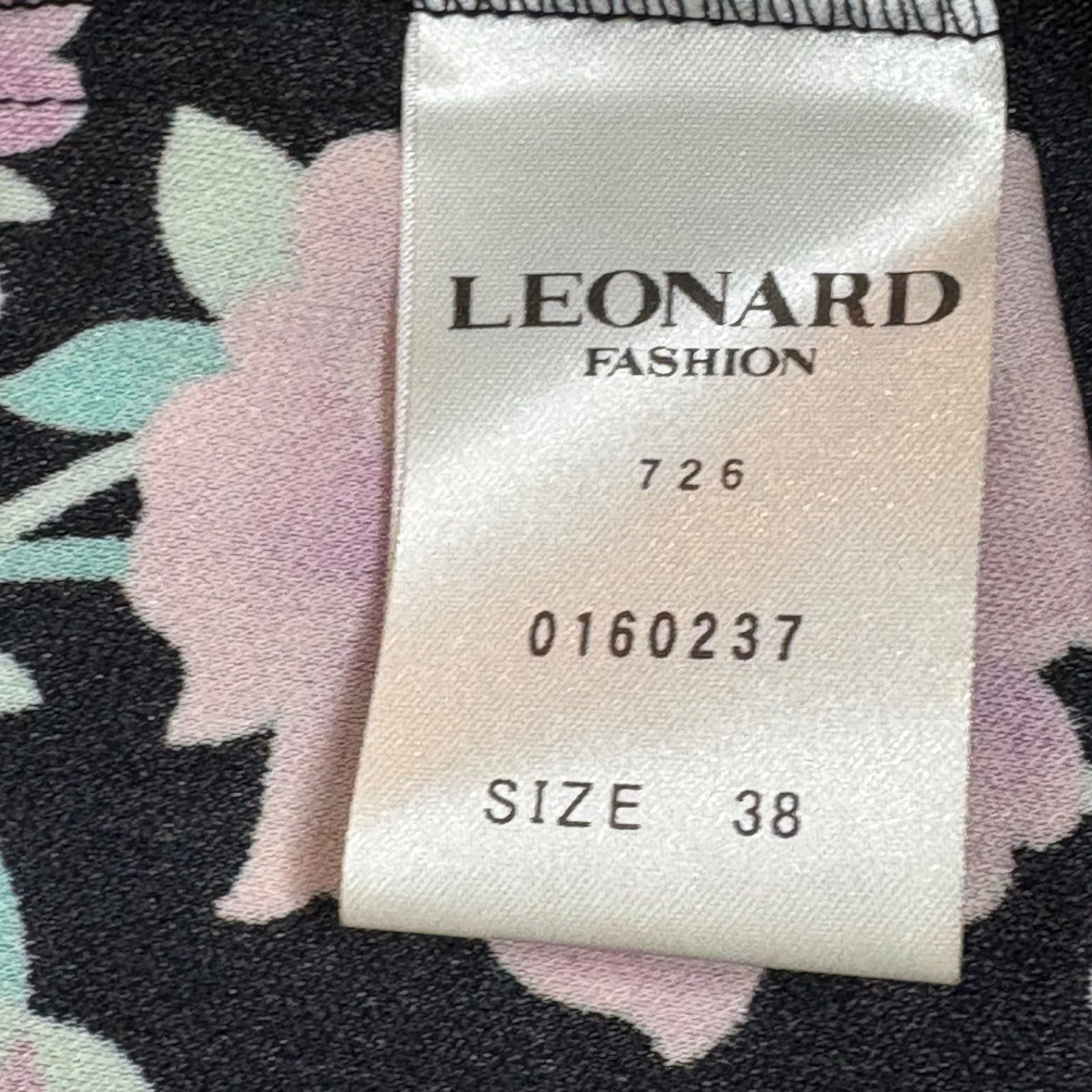 極美品✨ 近年 LEONARD レオナール カンカン素材 ワンピース 花柄