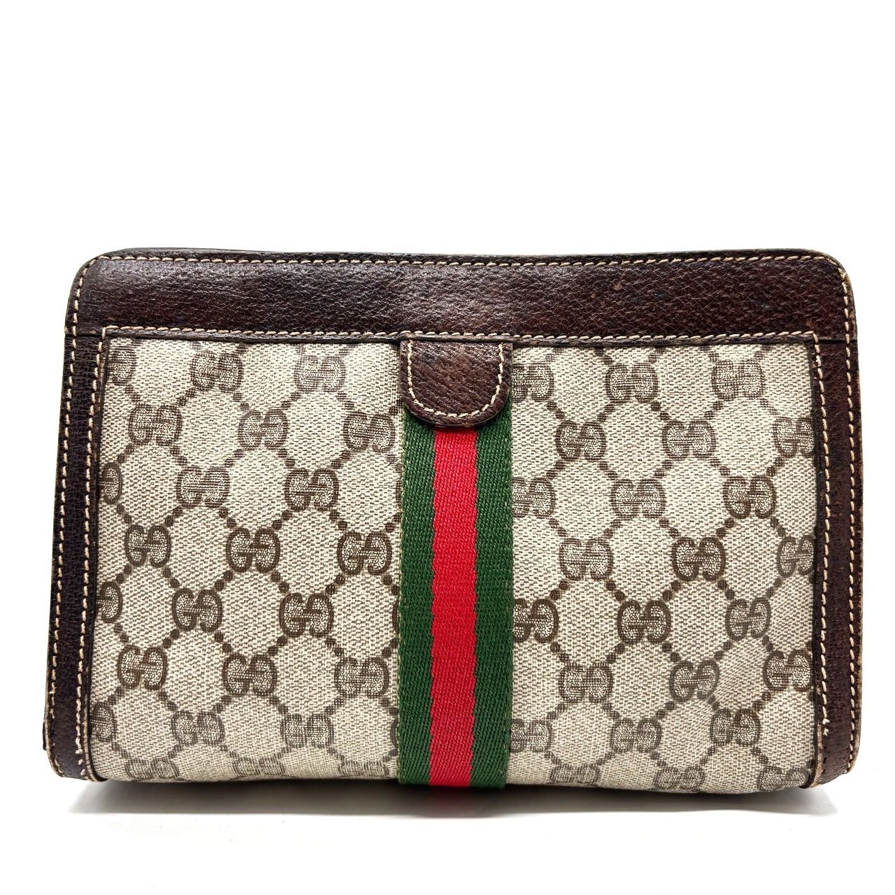 ✨美品✨GUCCI シェリーライン クラッチバッグ ブラウン スエード レザー GUCCI(グッチ) シェリーラインクラッチバッグ010 378 010 378 ベージュ