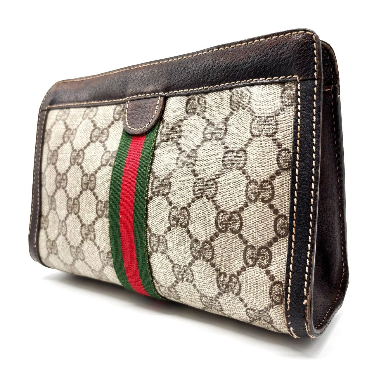✨美品✨GUCCI シェリーライン GG クラッチバッグ ベージュ レザー ロゴ ✨美品✨GUCCI シェリーライン GG クラッチバッグ ベージュ レザー