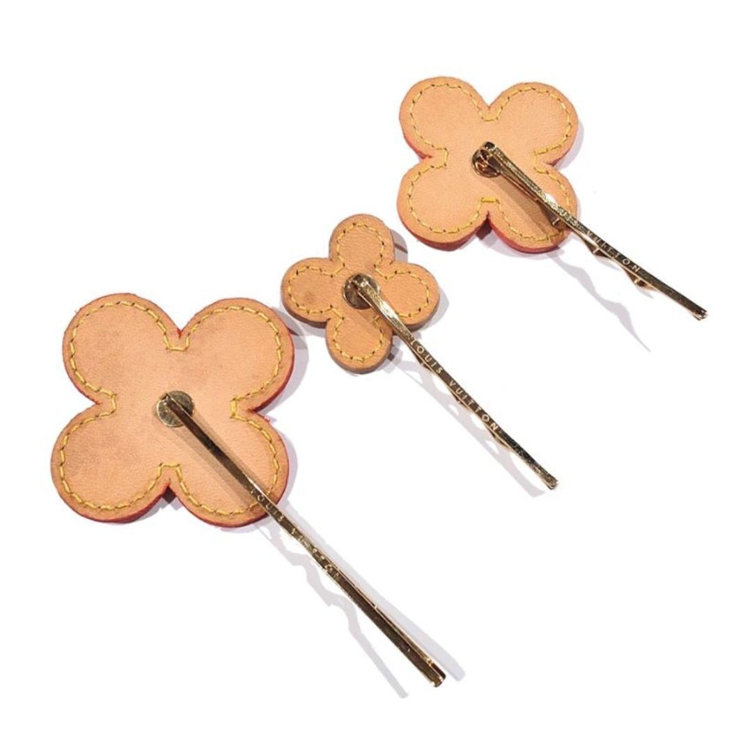 LOUIS VUITTON ルイ ヴィトン LV バレッタ フルール ヴェルニ ヘアピン