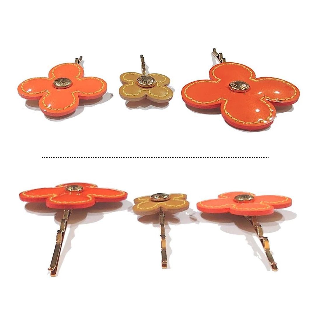 LOUIS VUITTON ルイ ヴィトン LV バレッタ フルール ヴェルニ ヘアピン