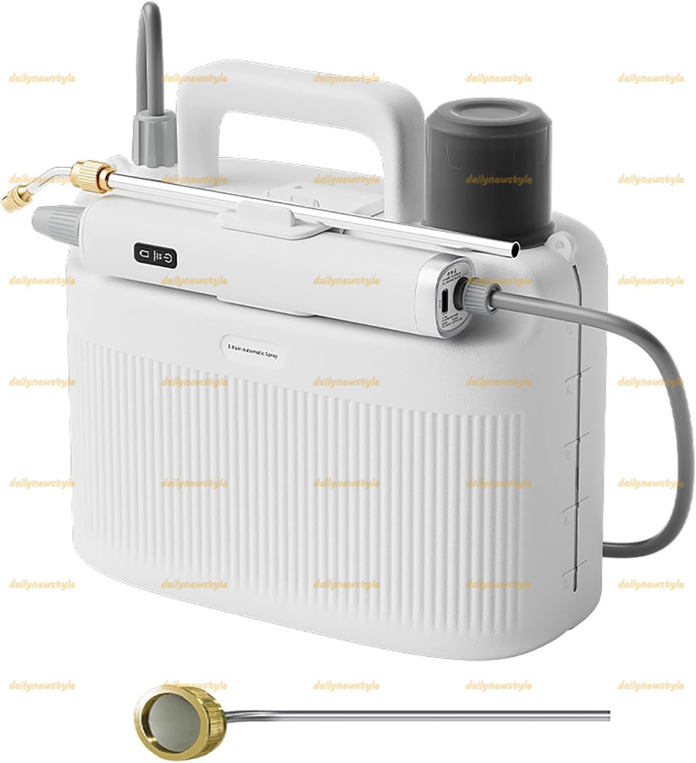 推薦 5 Lバッテリー式噴霧器 USB充電式ハンドル付き電動噴霧器 伸縮式杖付きポータブルガーデン噴霧器 真鍮製ノズル 調節 なショルダーストラップ