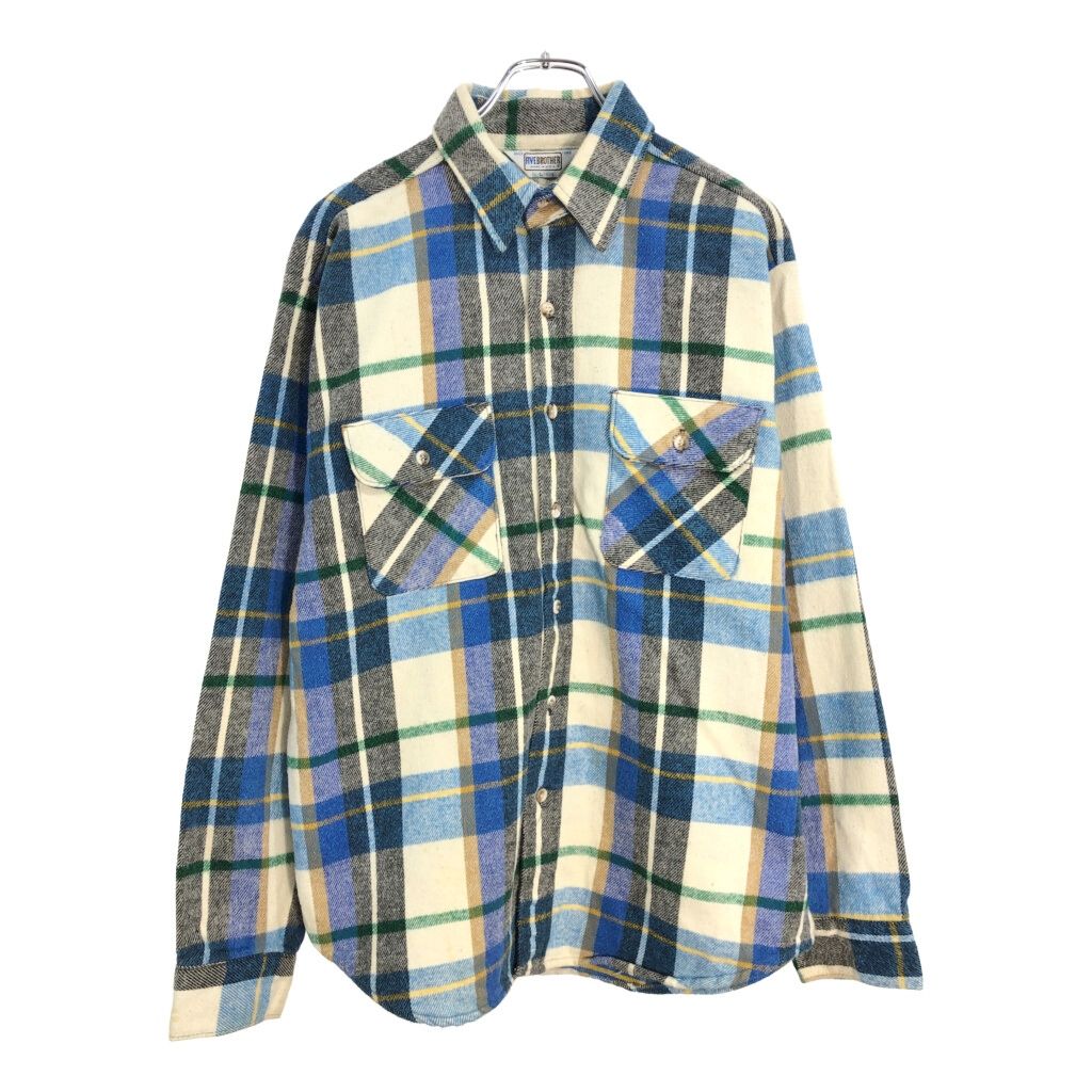 80年代 USA製 FIVE BROTHER ファイブブラザー ヘビーフランネルシャツ