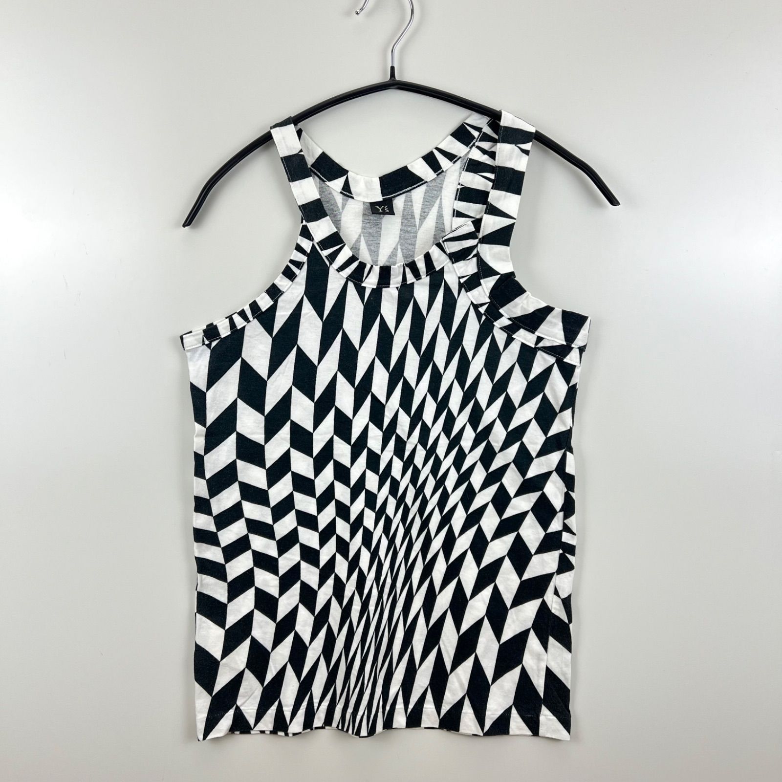Y s 00s 2008ss archive W s Checker tanktop 2 ワイズ ヨウジヤマモト チェッカー 変形タンクトップ アーカイブ 平成