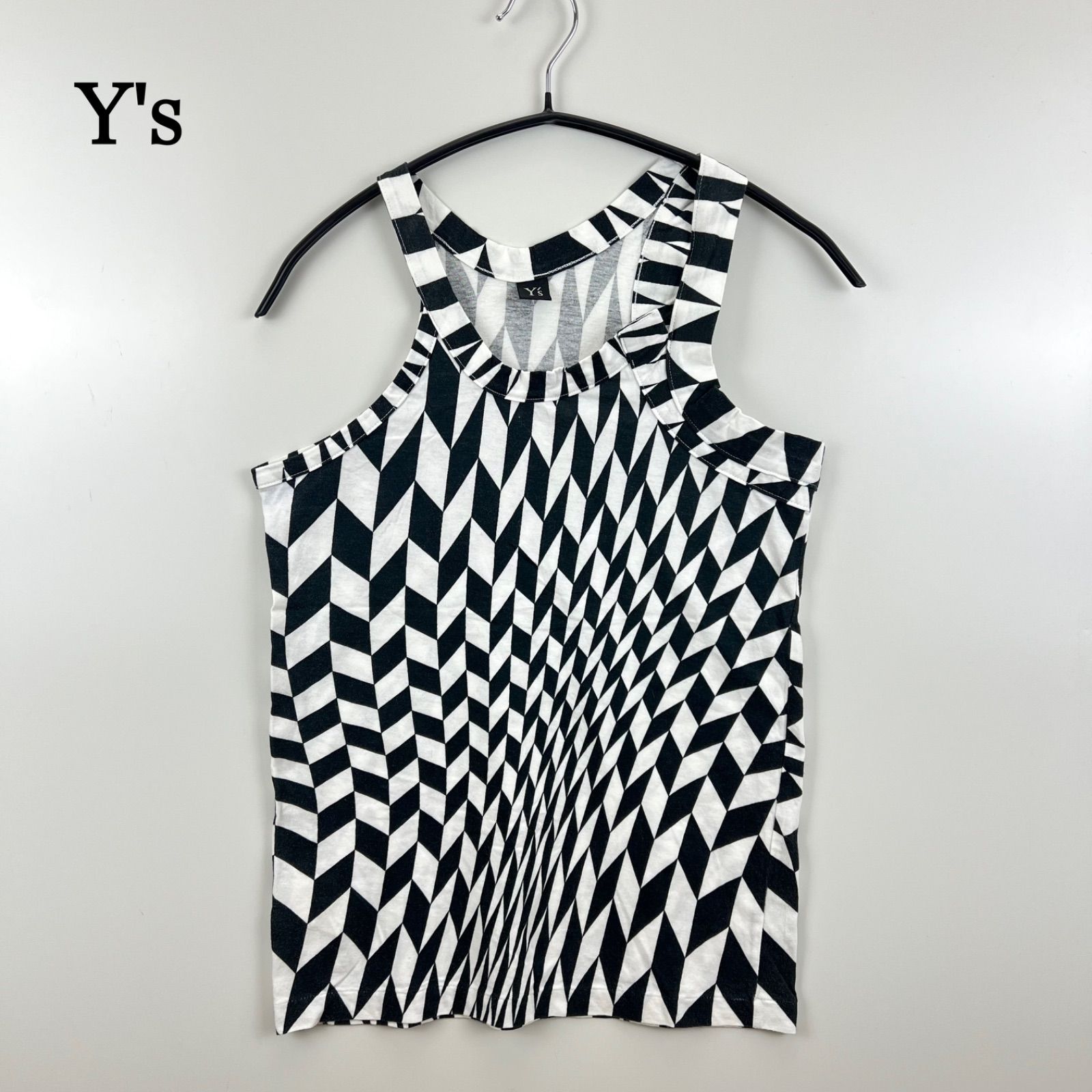 Y s 00s 2008ss archive W s Checker tanktop 2 ワイズ ヨウジヤマモト チェッカー 変形タンクトップ アーカイブ 平成