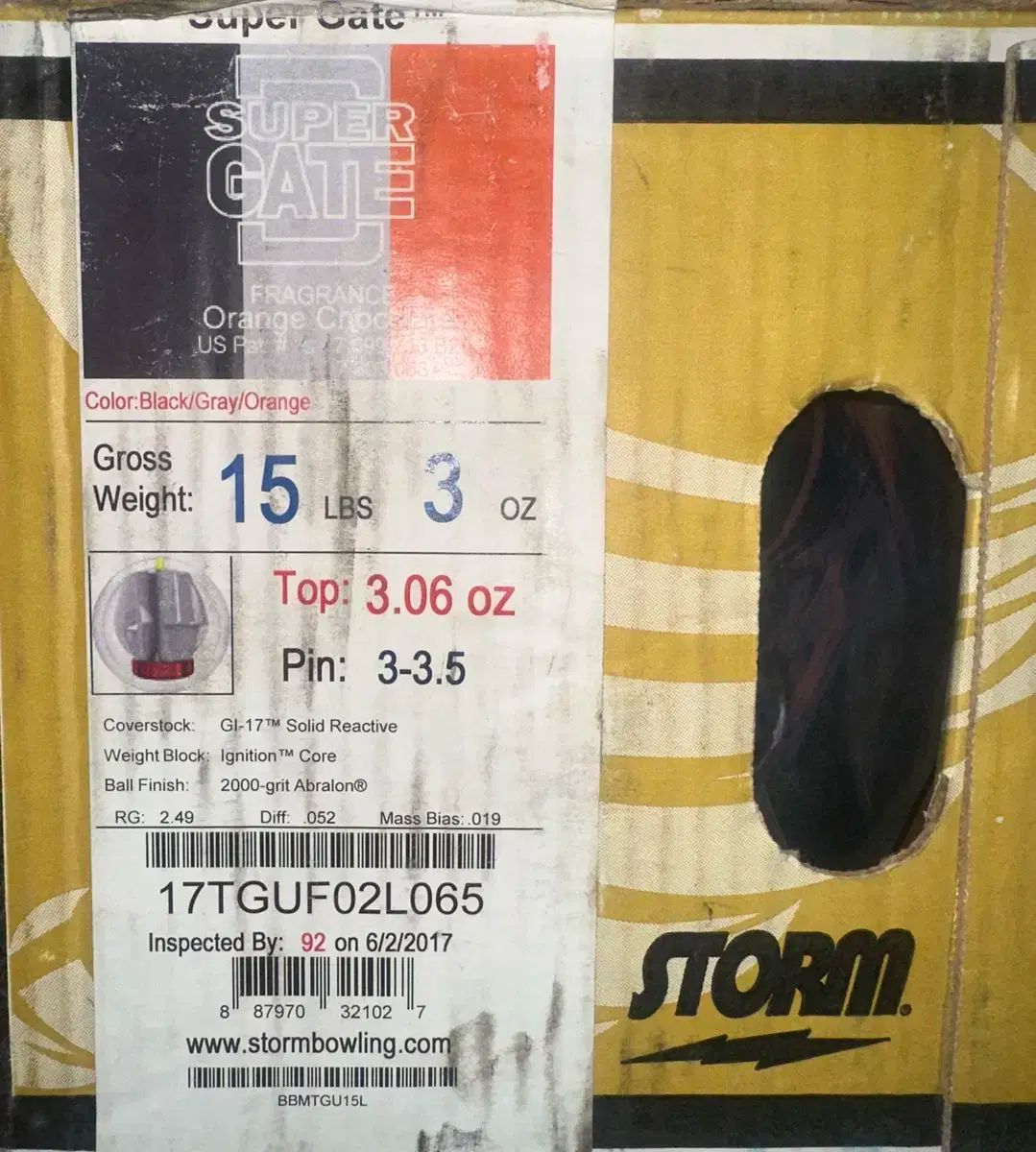 ボール ストーム SUPER ゲート ボーリングボール 15パウンド