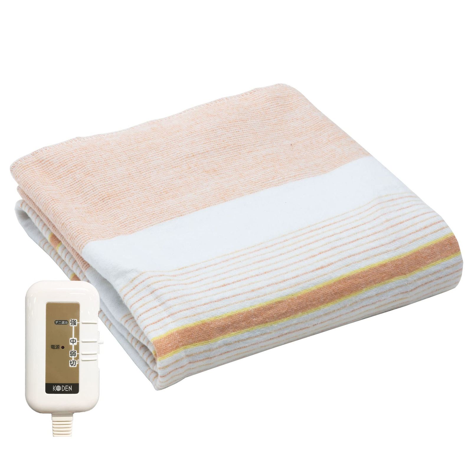 KODEN PPA402H-B 電気敷毛布 130×80cm 【2個セット】 広電(KODEN) 電気毛布 敷き 130×80cm オレンジ 洗える スライド温度