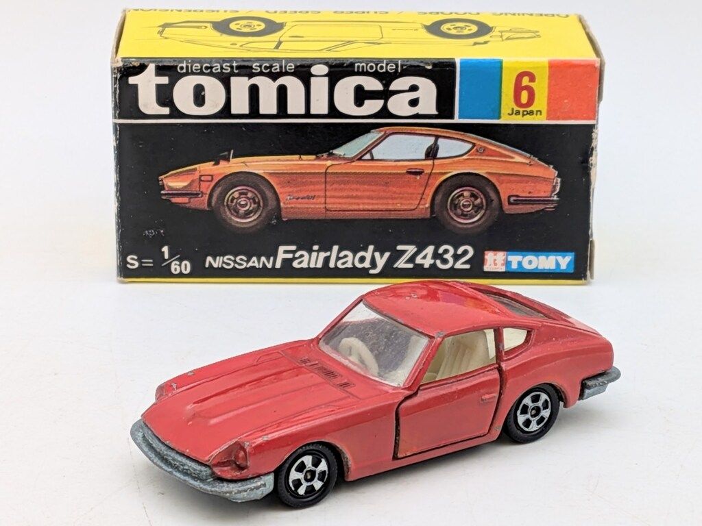 トミー トミカ 黒箱 ニッサン フェアレディ Z432 赤 1Aホイール 6-1-1