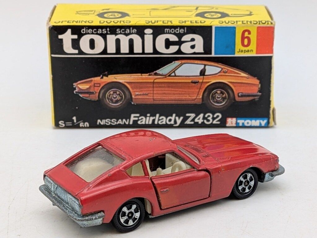 トミー トミカ 黒箱 ニッサン フェアレディ Z 432 赤 1 Aホイール 6
