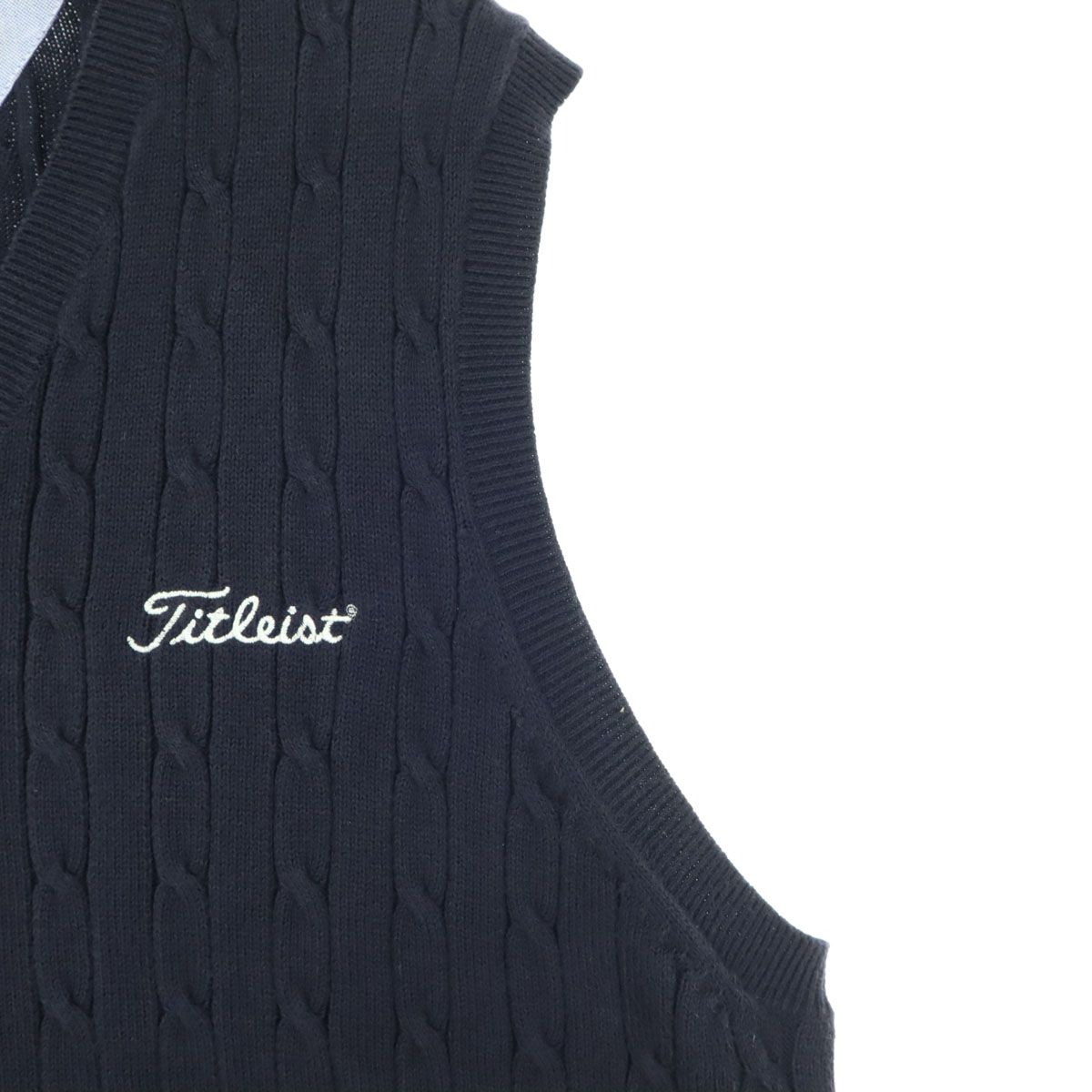 TOMMY HILFIGER トミーヒルフィガー 刺繍 ゴルフ Vネック ニットベスト 