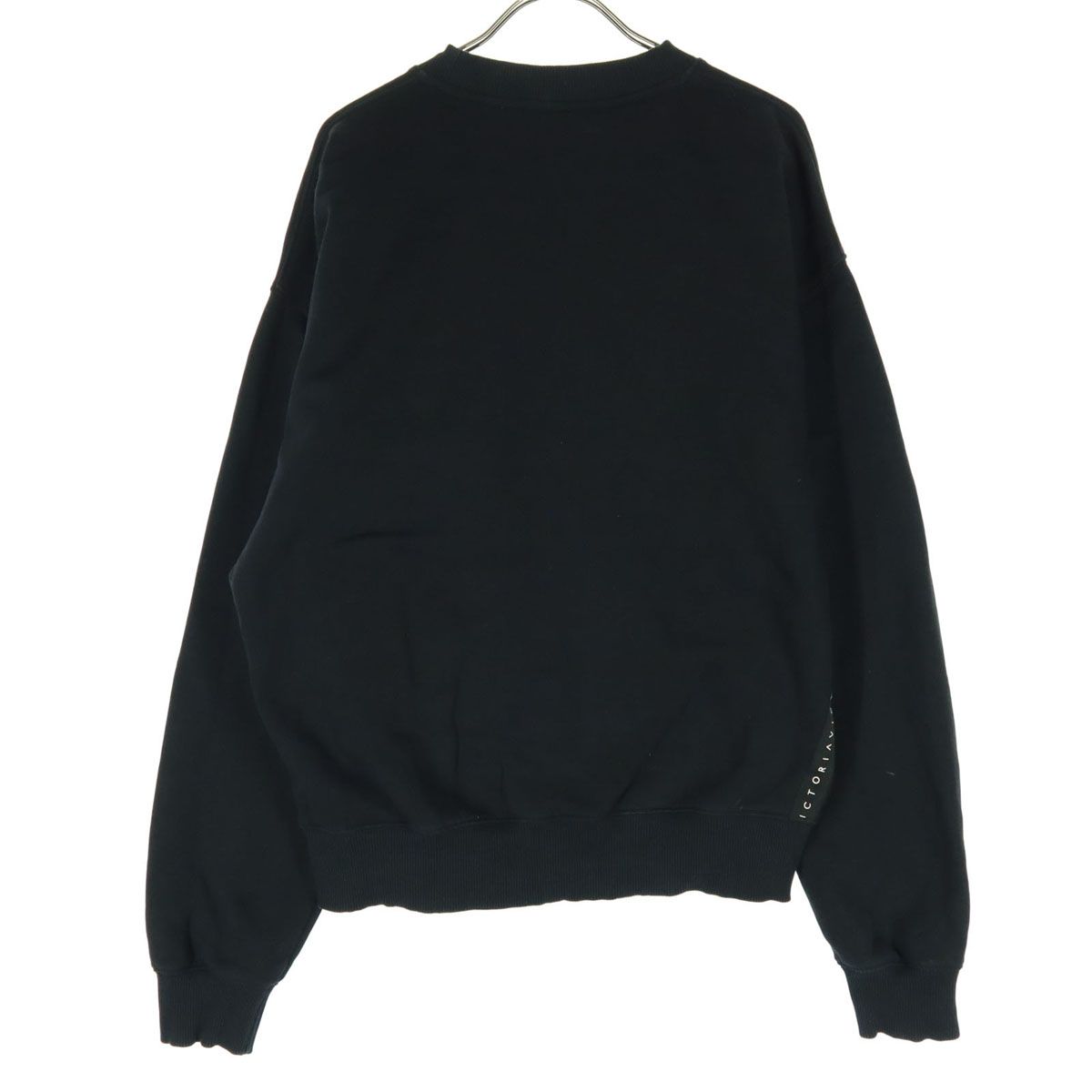 VICTORIAVICTORIABECKHAM ヴィクトリアベッカム 裏起毛 長袖 トレーナー XS ブラック レディース 古着