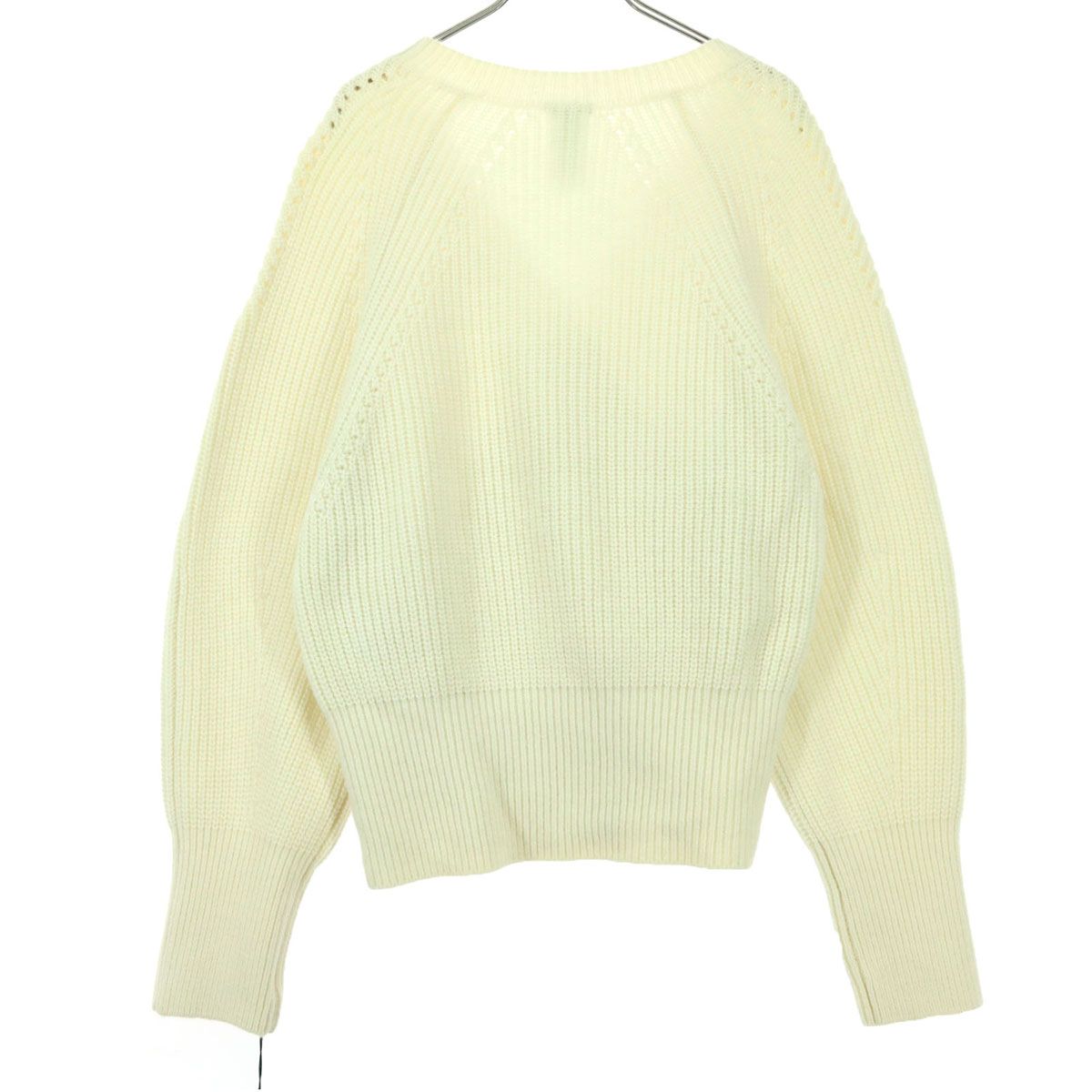 Sov. ソブ 長袖 カシュクール ニットカーディガン 38 ホワイト レディース 古着