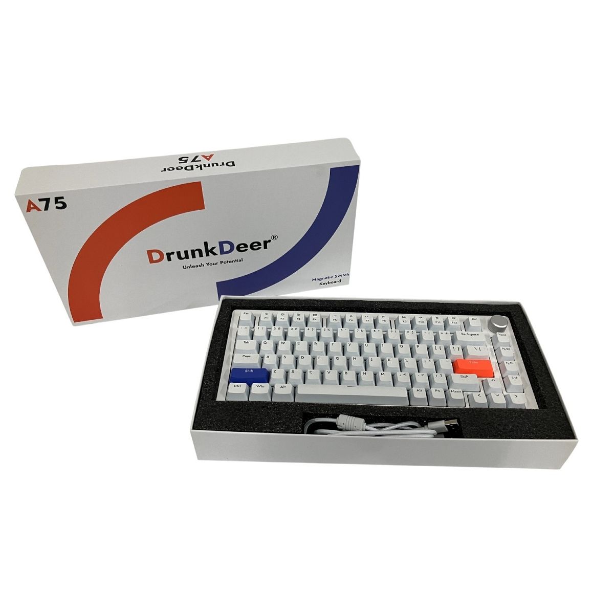 DrunkDeer A75 ゲーミング キーボード USBキーボード PC 家電 B10591438