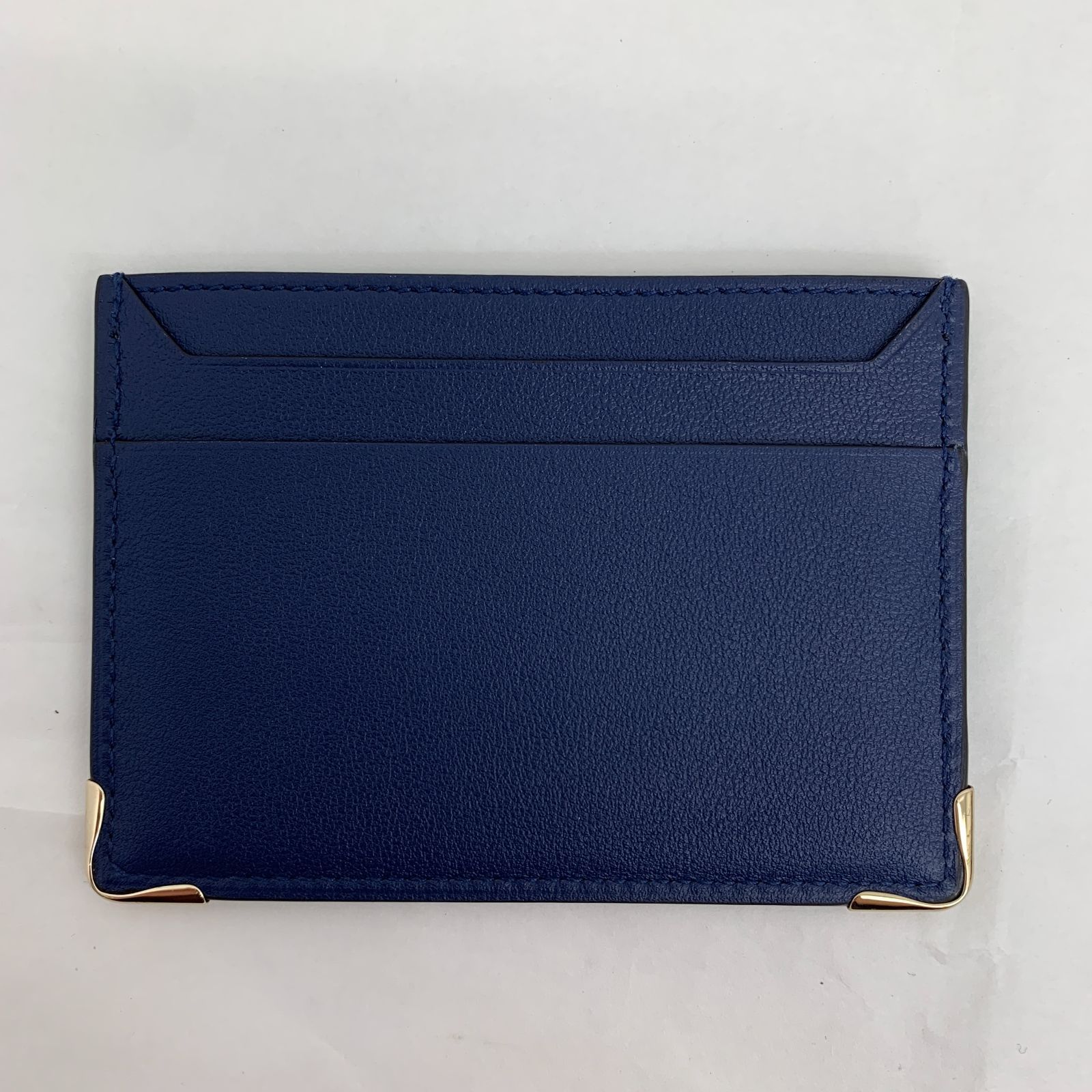 美品 cartier カルティエ カードケース カードホルダー 青 ブルー