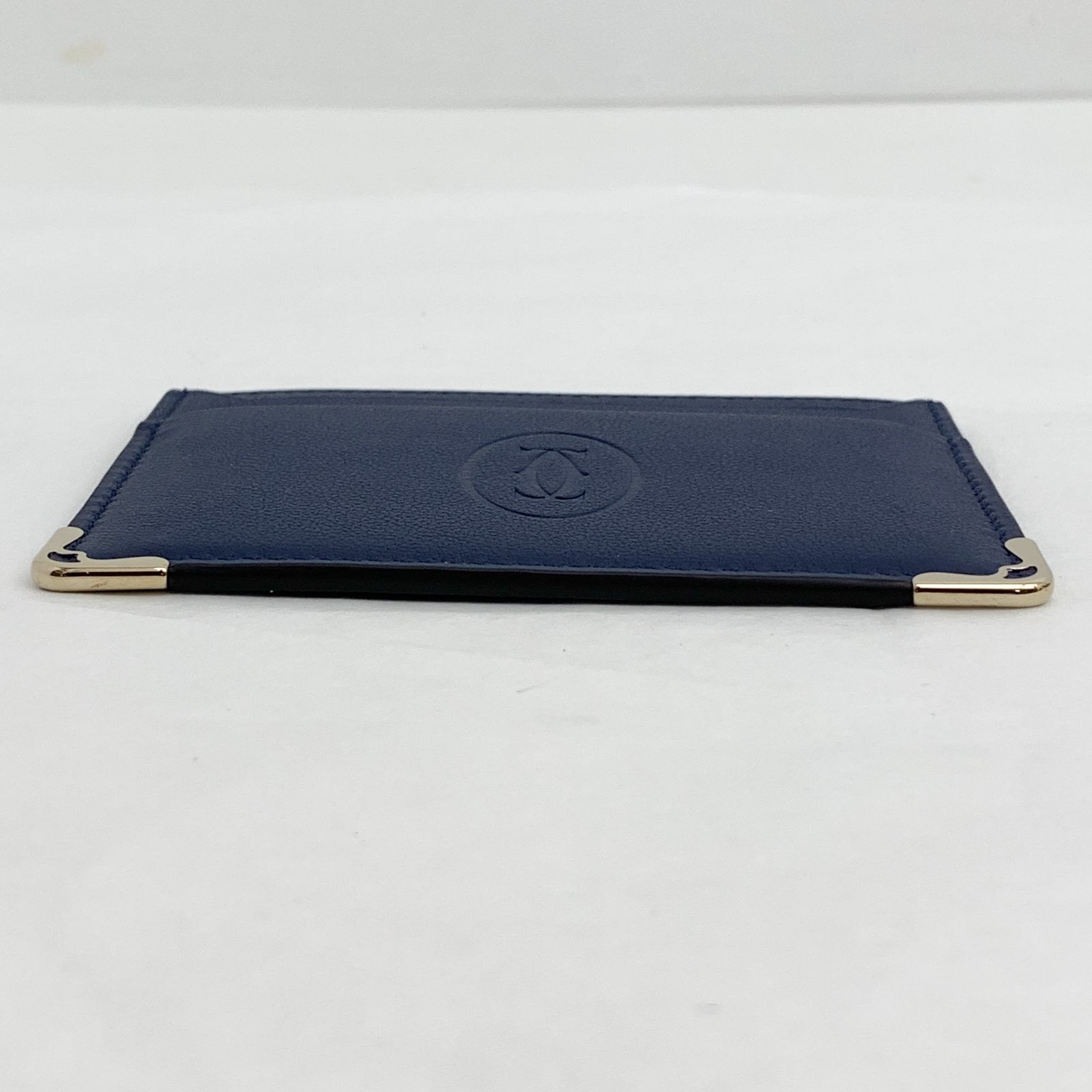 美品 cartier カルティエ カードケース カードホルダー 青 ブルー