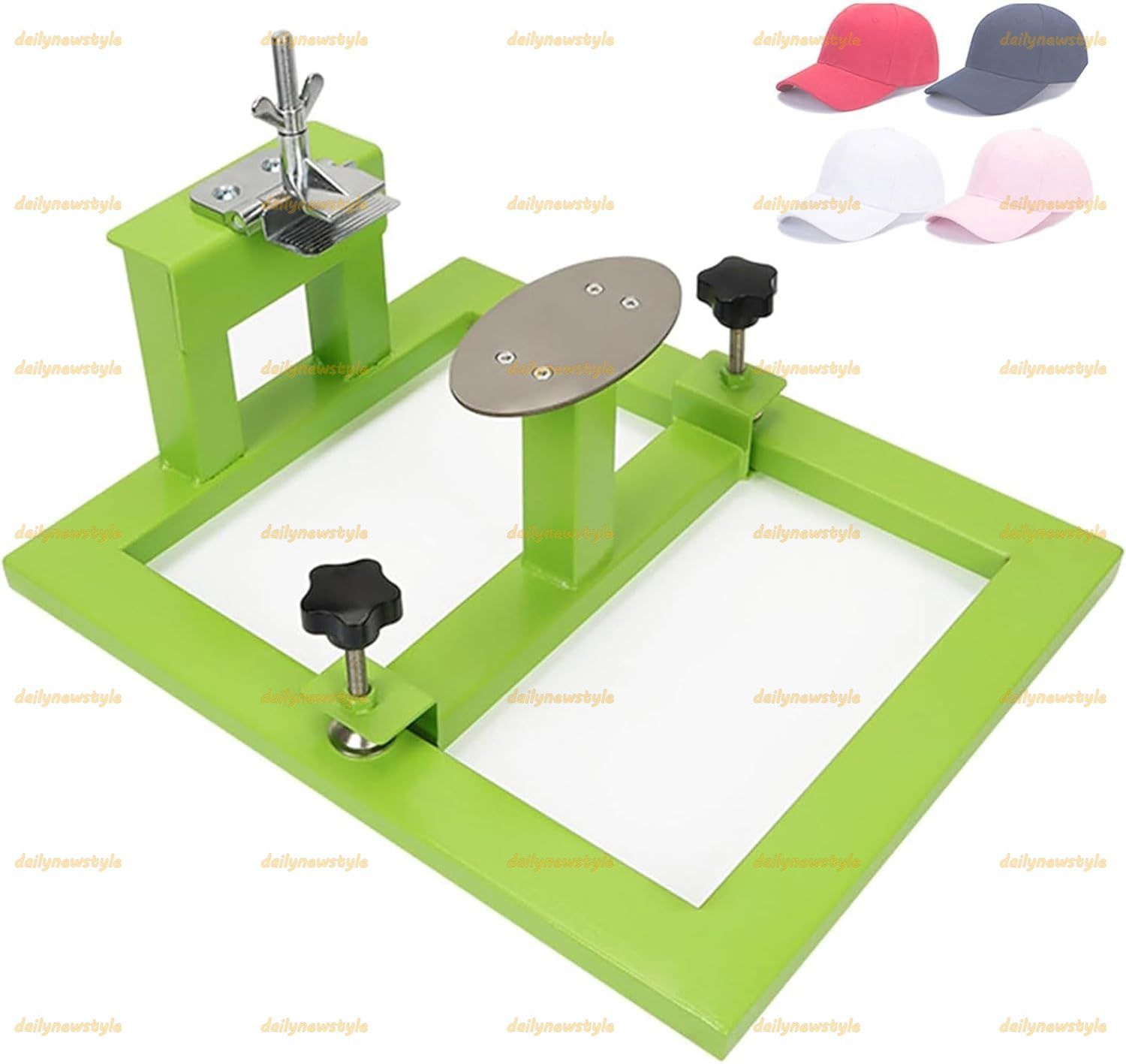 推薦 手動帽子スクリーン印刷機 帽子クランプシルクスクリーンプリンター 1ステーションシルクスクリーン印刷プレス カーブ帽子印刷機 左右調整10 mm 帽子 TシャツDIY印刷用