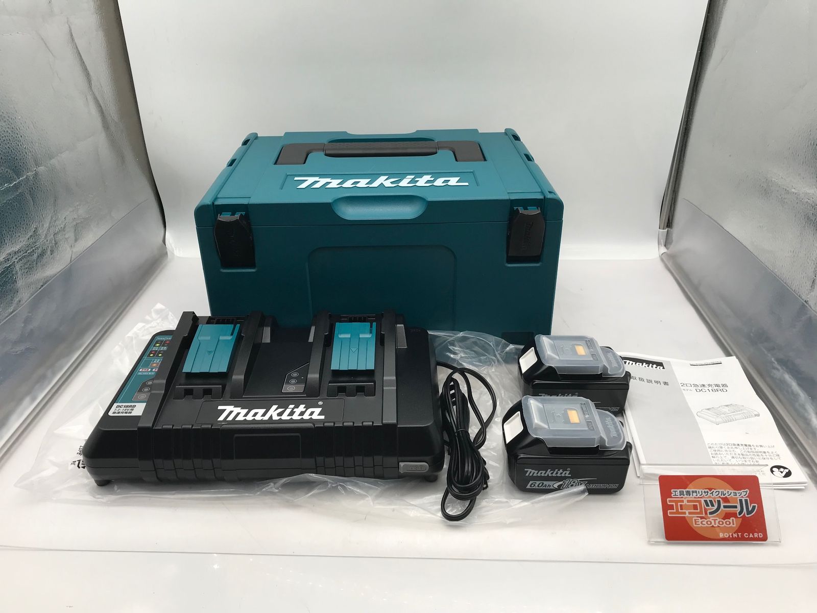 Makita マキタ パワーソースキット1 2口充電器 バッテリ2個 ケースセット A-61226 IT78K2KD5RR0 エコツール小牧インター店 M02
