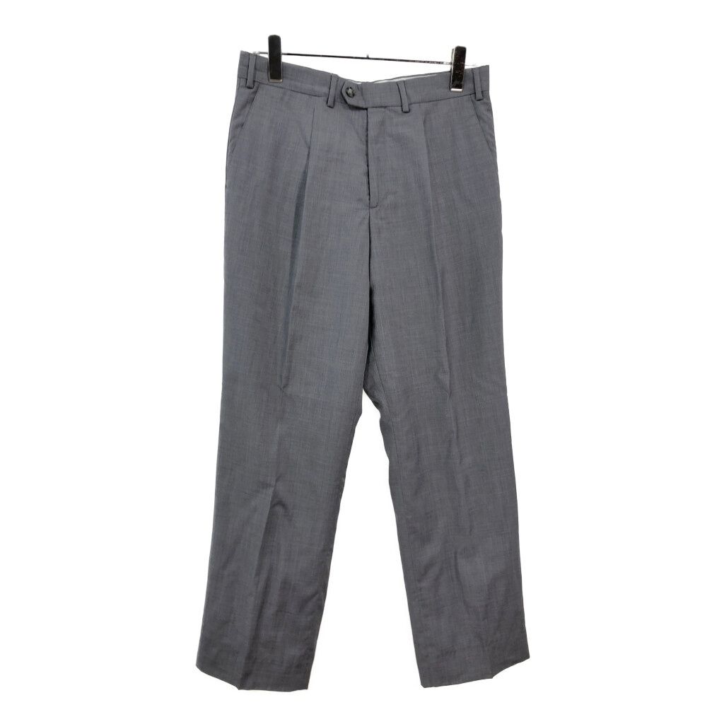 90年代 YVES SAINT LAURENT イヴ サンローラン タック スラックスパンツ グレー メンズ 46 古着 V6026
