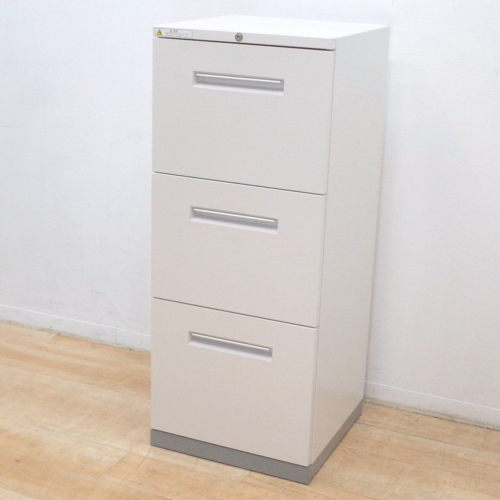 イナバ 3段ラテラル書庫 TF-L 3-11-4545 ホワイトW 450 D キャビネット A 4 スリム 収納庫 書類棚 引き出し EG 18049 オフィス家具