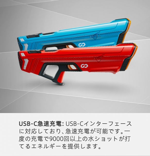 種類8：ブルー/300mm Spyra Go水鉄砲青春版 新世代のウォーターガン