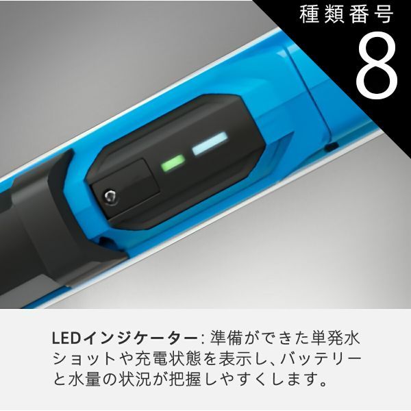 種類8 ブルー 300 mm Spyra Go水鉄砲青春版 新世代のウォーターガン 水鉄砲 電動 最大飛距離8メートル ボタンプッシュで給水 パワフル ウォーターバトル 夏 子供 大人 レジャー