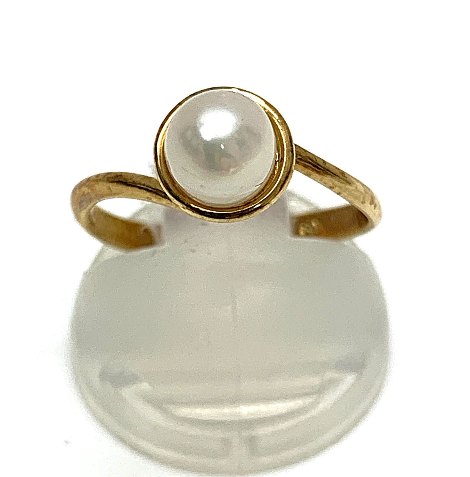 18金 パールリング パール リング 真珠 指輪 パールリング k18 18k 18金 ホワイトゴールド