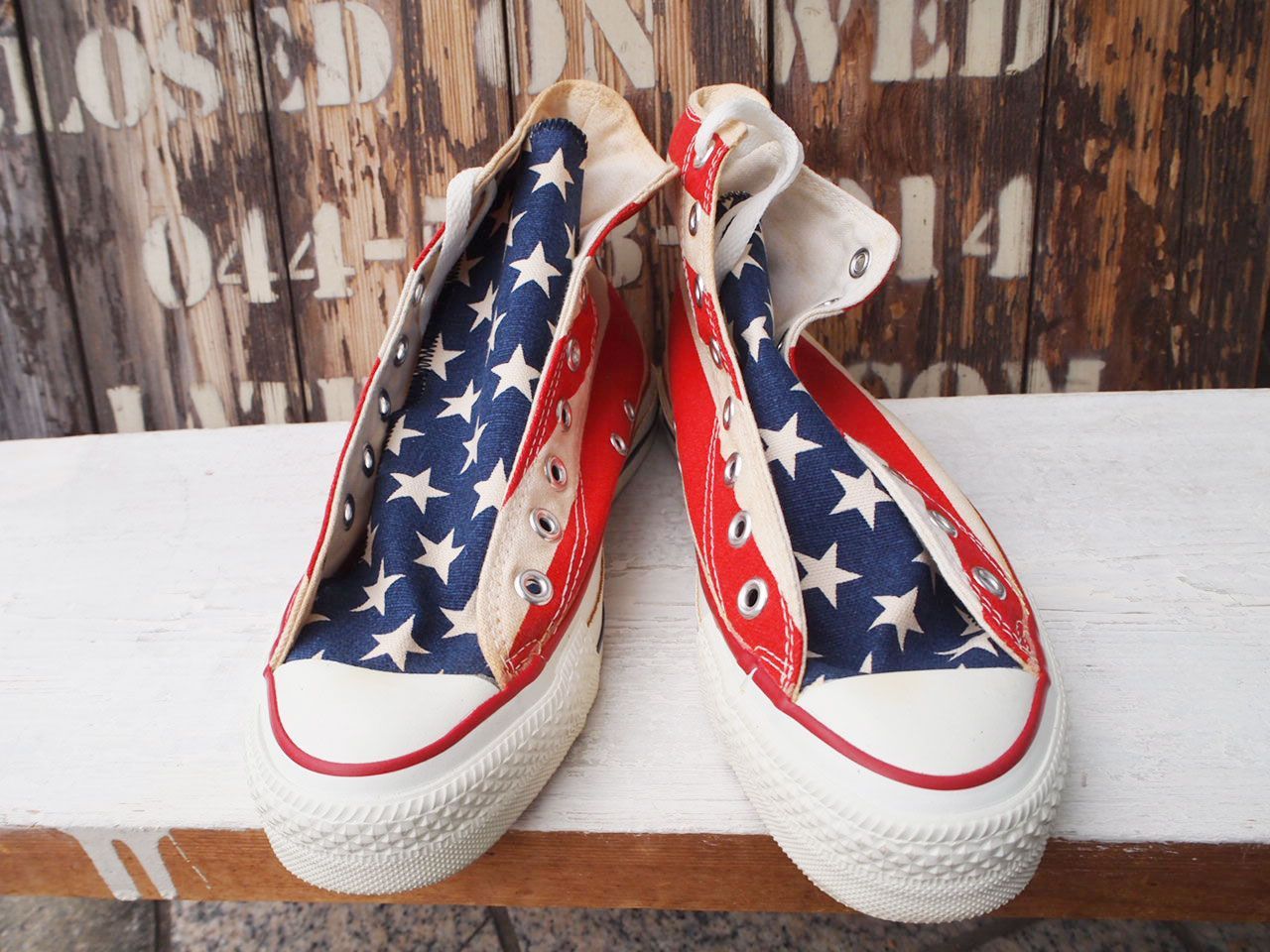 ヴィンテージ☆コンバースCONVERSE 80s～ 銀箱 USA製 SKIDGRIP☆サイズ