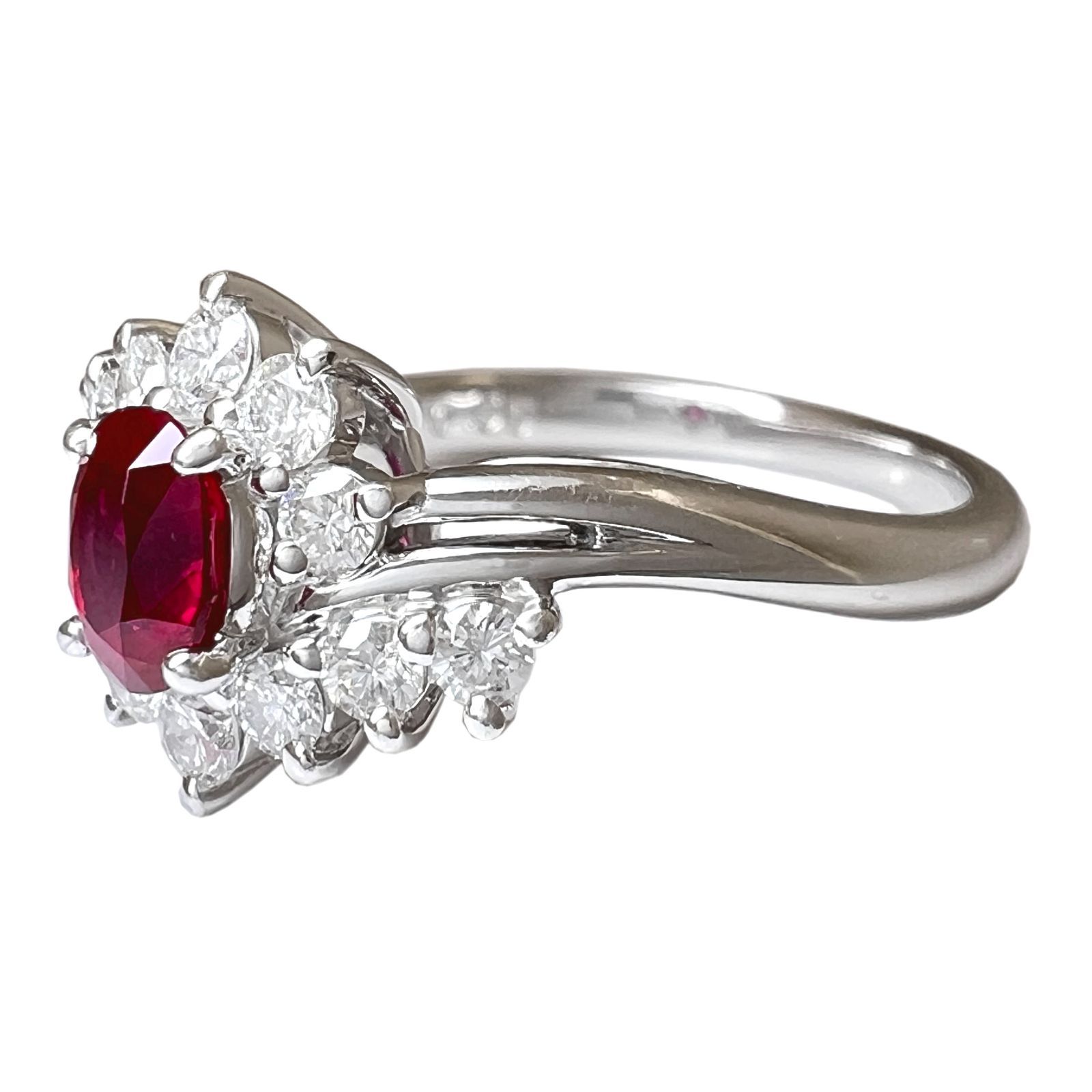 美品　Pt900 ピンクダイヤモンド &ダイヤモンド　リング指輪 11号ミキモト 美品 Pt900 ピンクダイヤモンド &ダイヤモンド リング指輪 11号