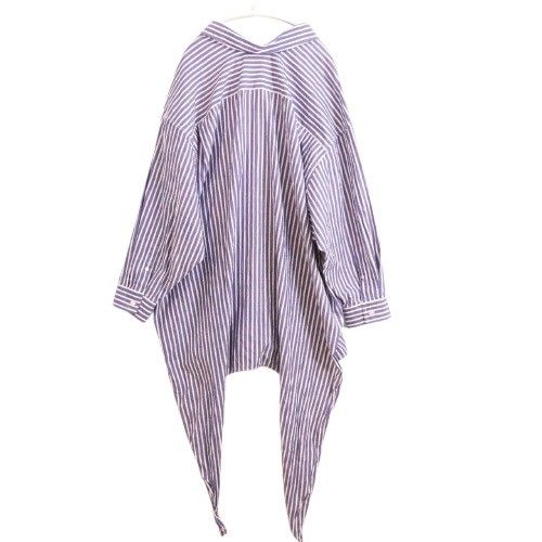 A BALENCIAGA バレンシアガ 1 レディース 長袖シャツ 21SS ストライプシャツ ドルマンスリーブ 青 白 A 古着