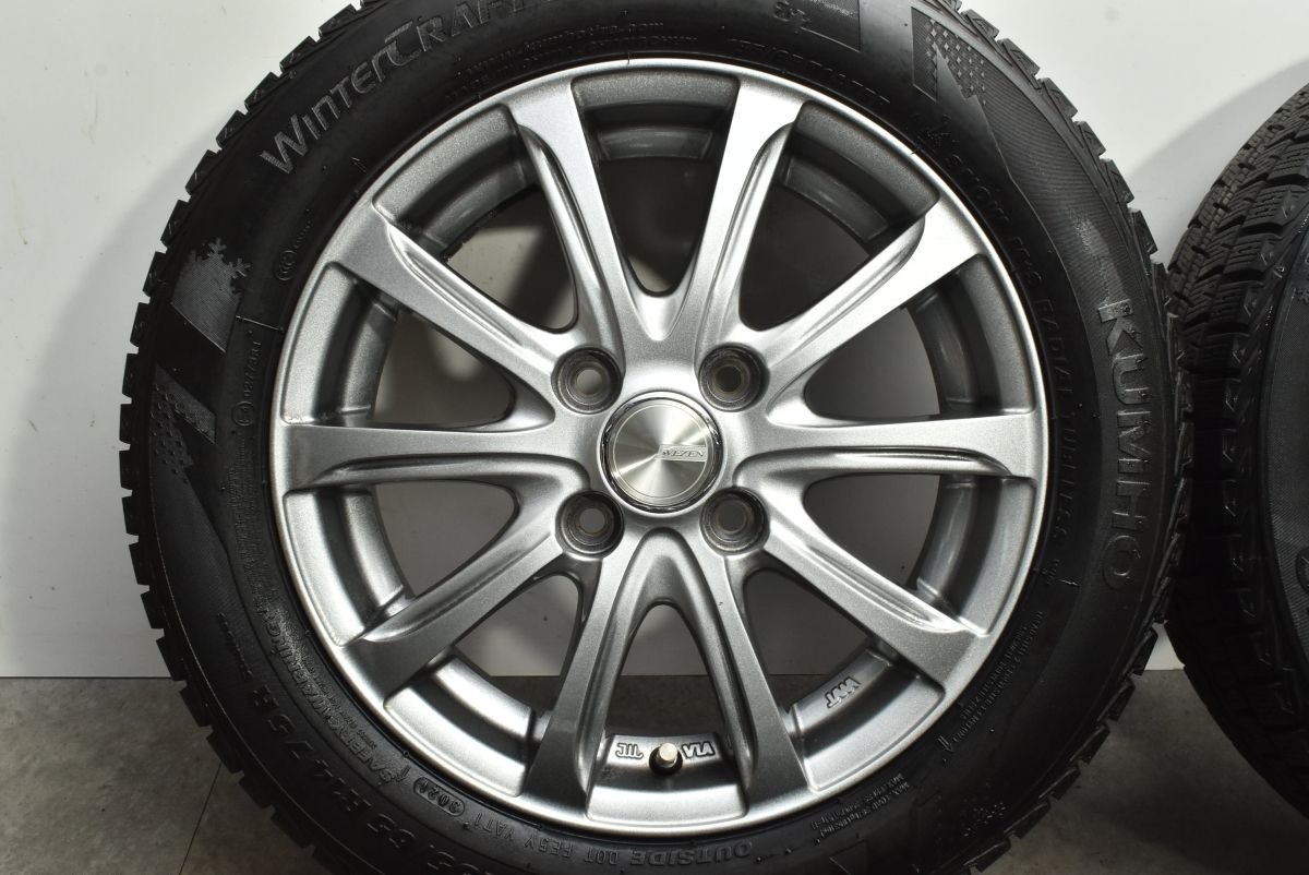 軽自動車サイズ WEZEN 14 in 4 5 J 45 PCD 100 クムホ 155 65 R N ONE BOX WGN デイズ ルークス モコ ワゴンR アルト タント ムーヴ 14インチ タイヤ ホイールセット
