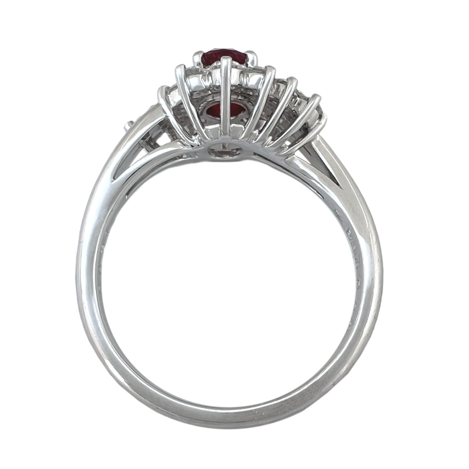 【MIKIMOTO】天然 ルビーダイヤ リング MIKIMOTO ミキモト ルビーリング ダイヤリング PT950 プラチナ ルビー