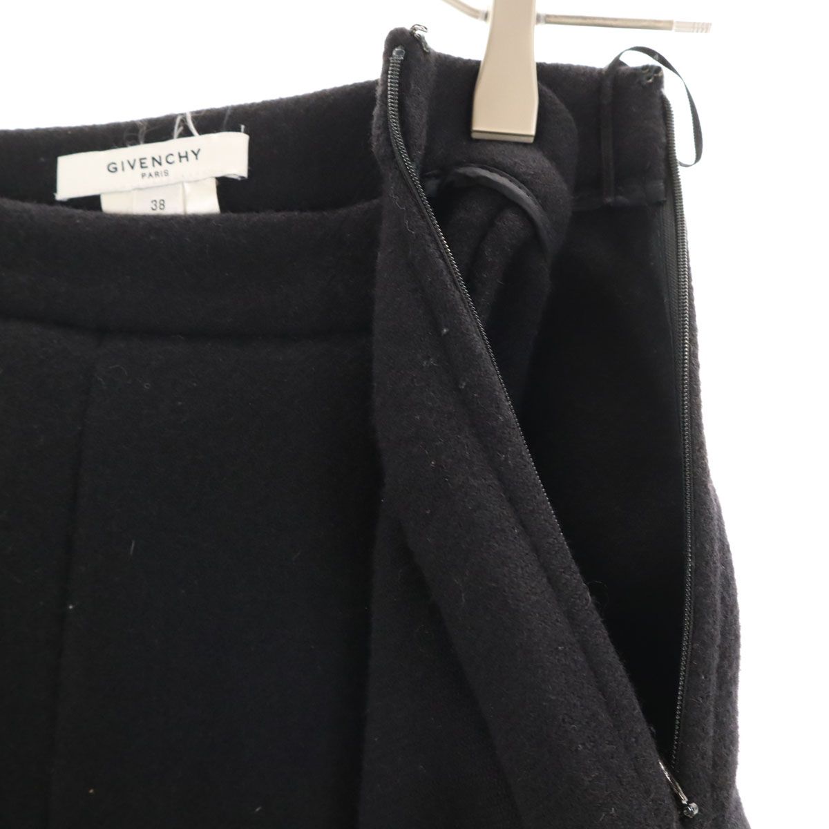 GIVENCHY ジバンシィ イタリア製 ウール プリーツ ミニスカート 38