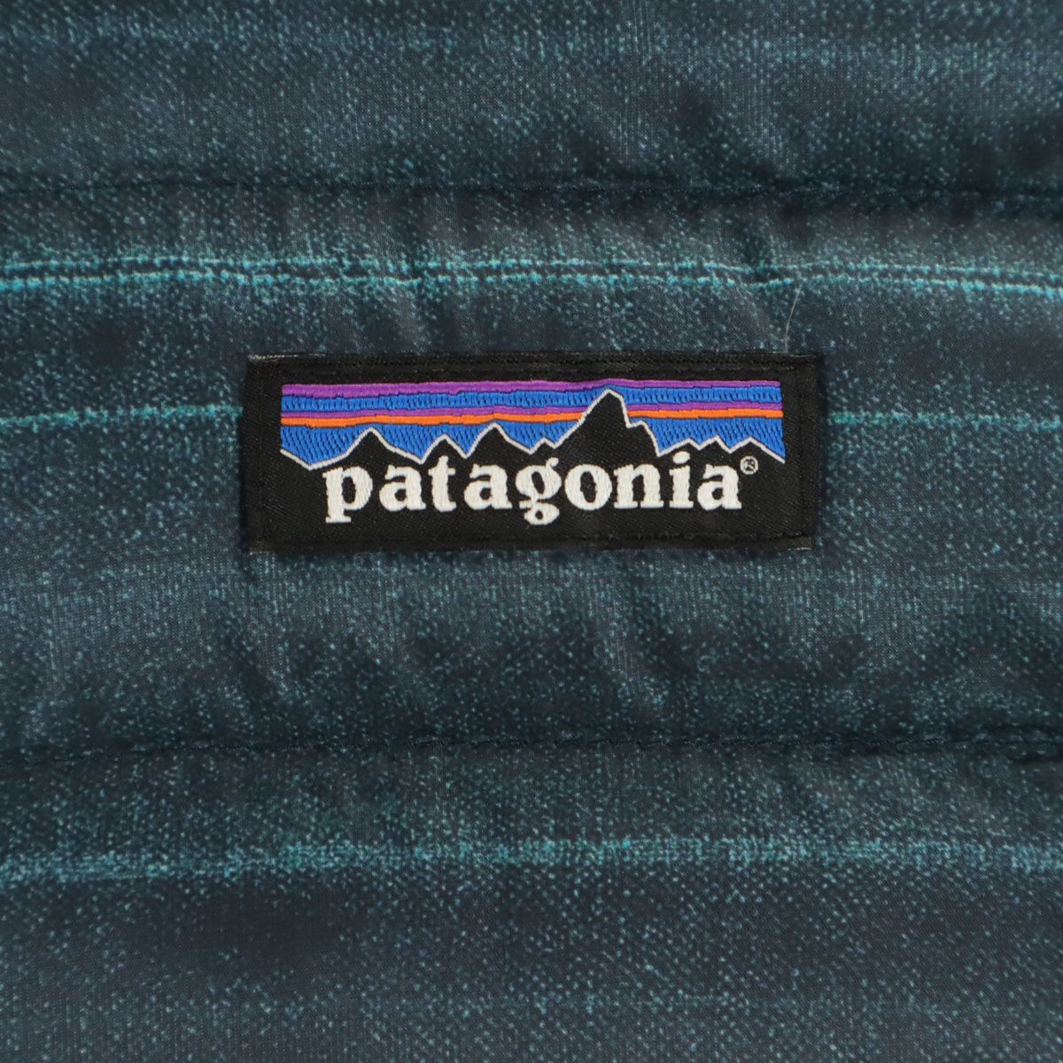 patagonia パタゴニア ボーダー柄 ダウンジャケット S ブルー系