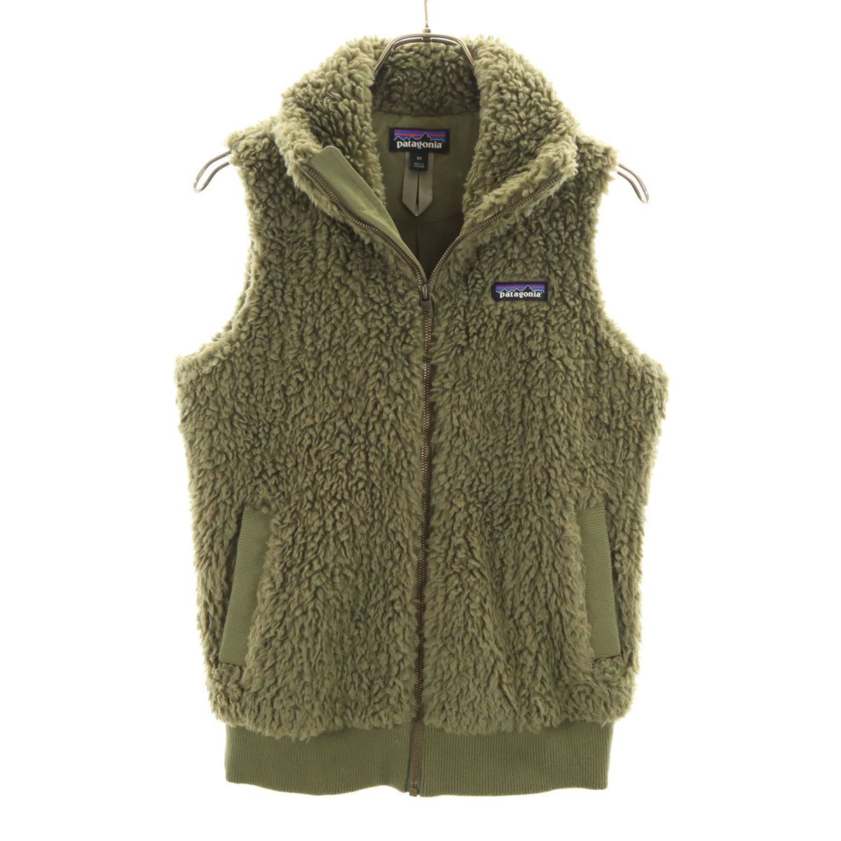patagonia パタゴニア ダスティーメサ フリースジップ ベスト XS カーキ アウトドア 25120 レディース 古着