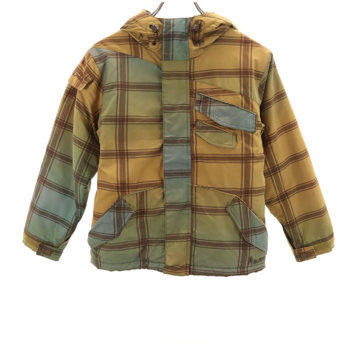 BURTON バートン チェック柄 スノーボード ジャケット M イエロー系