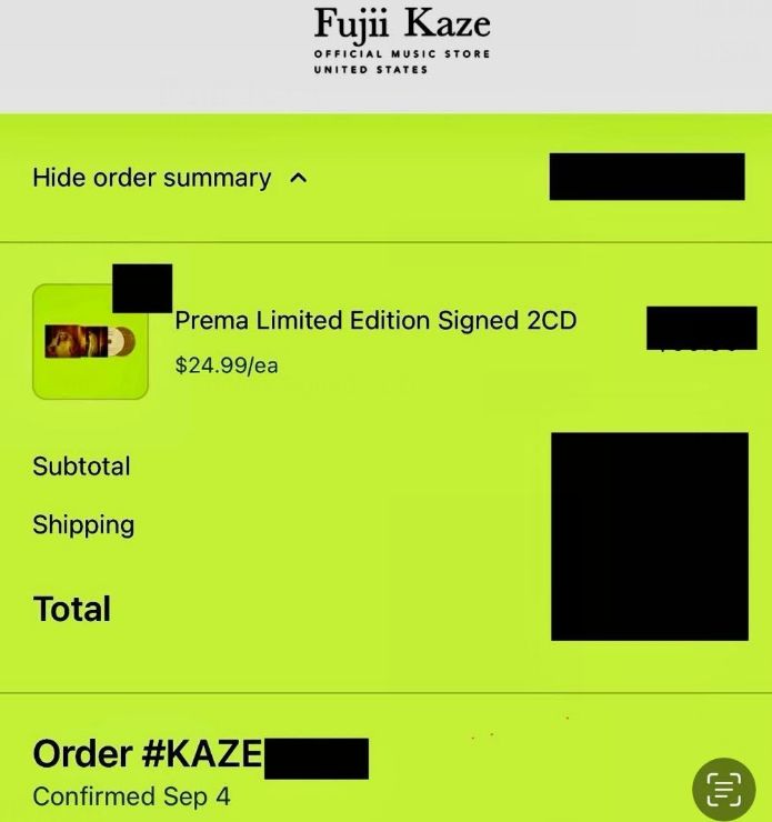 藤井風 直筆サイン入り 新品未開封 Prema USAストア限定盤 - メルカリ