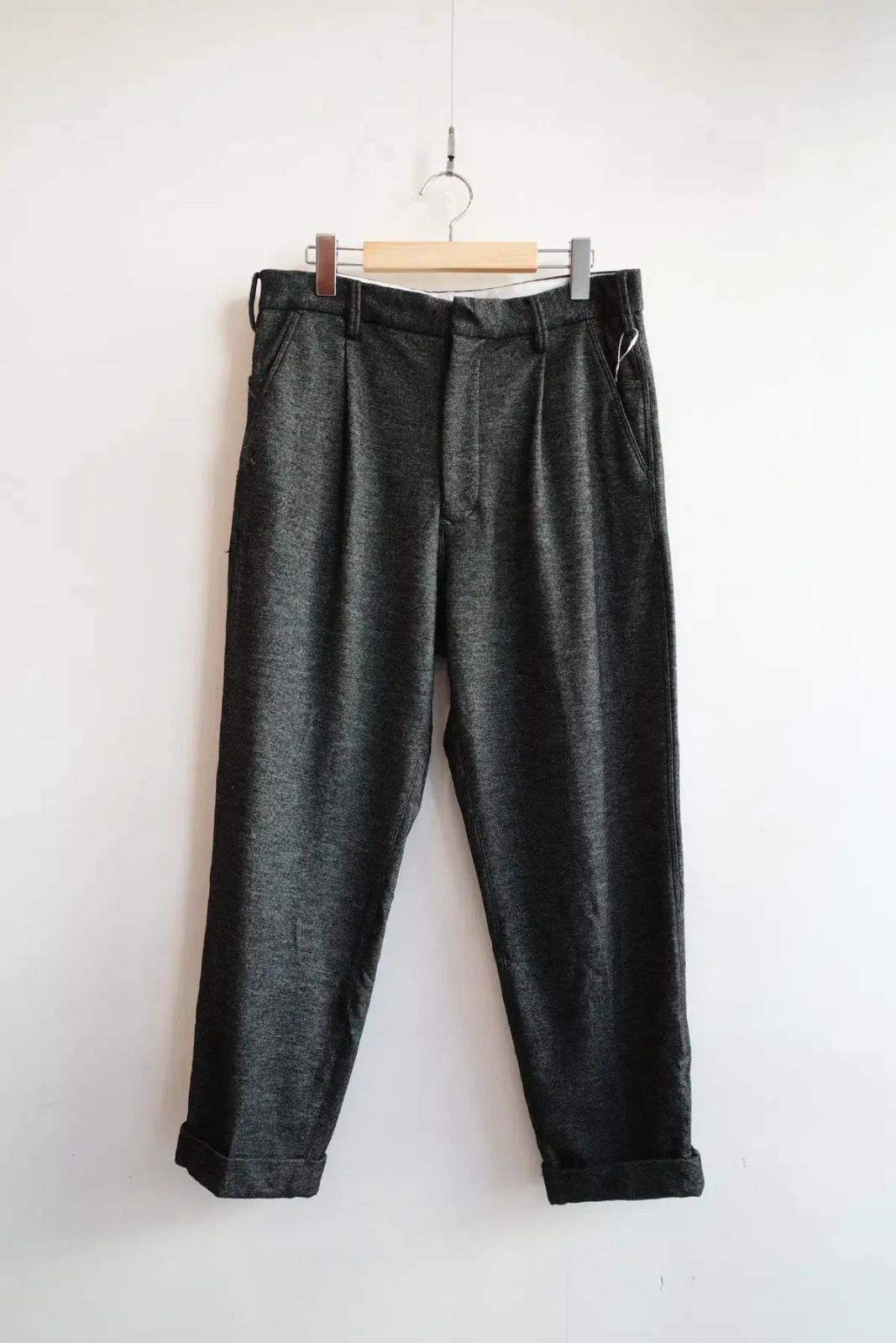 プリーツ ウール パンツ 31インチ