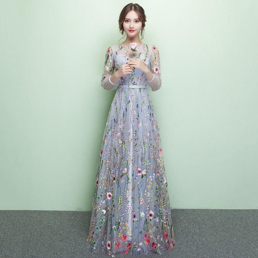 ドレス ロング丈 ワンピース パーティードレス フォーマル 結婚式 披露宴 二次会 成人式 忘年会 演奏会 発表会 ピアノ お呼ばれ ブライズメイド 花嫁 ロングドレス 20代 大人