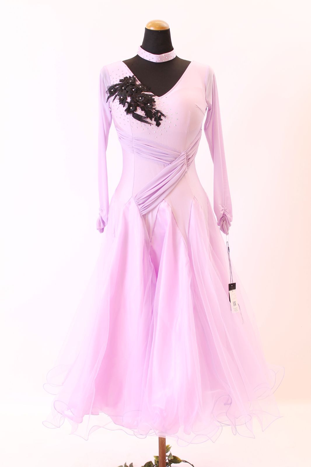 ロングドレス ラベンダー Mサイズ コンテスト 発表会 パーティ ナイトロングドレス オーダーメイド対応可