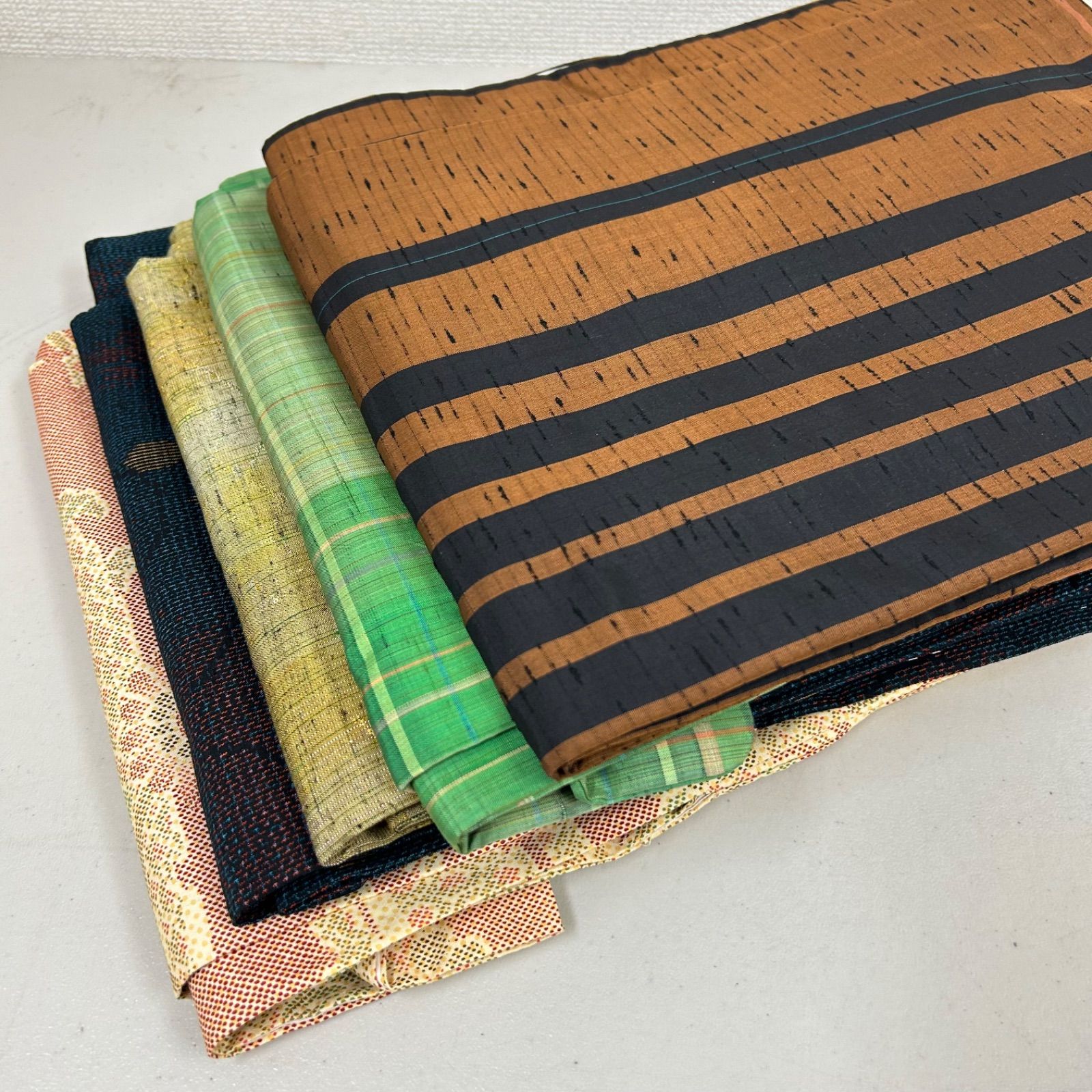紬 着物 正絹 5着 着物まとめ売り リメイク材料 m-475 - メルカリ