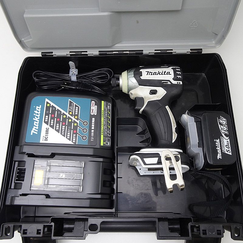 マキタ 穴あけ ネジ締め 14.4V 充電式インパクトドライバ TD136D 白 5.0Ah電池付