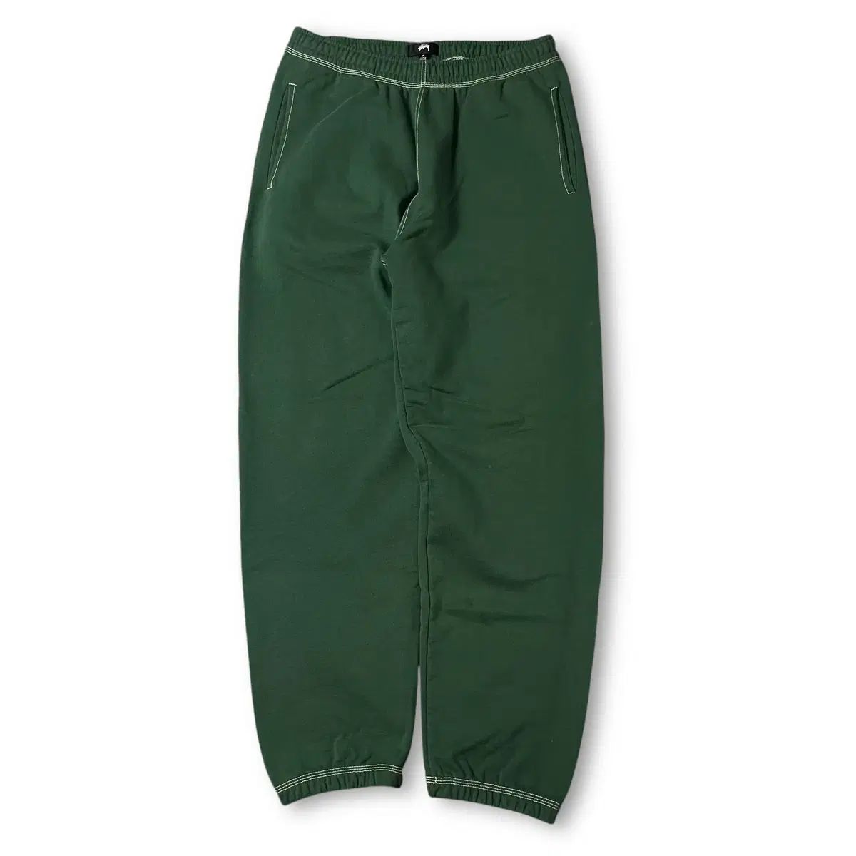 ISTJ VENDING MACHINE Ver. STUSSY ステューシー グリーン スティッチ トレーナー パンツ M